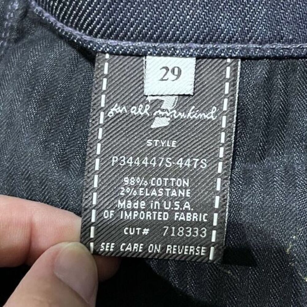 7 For All Mankind High Waist Bootcut Jeans Women's Size 29 Stretch Denim - Picture 8 of 10